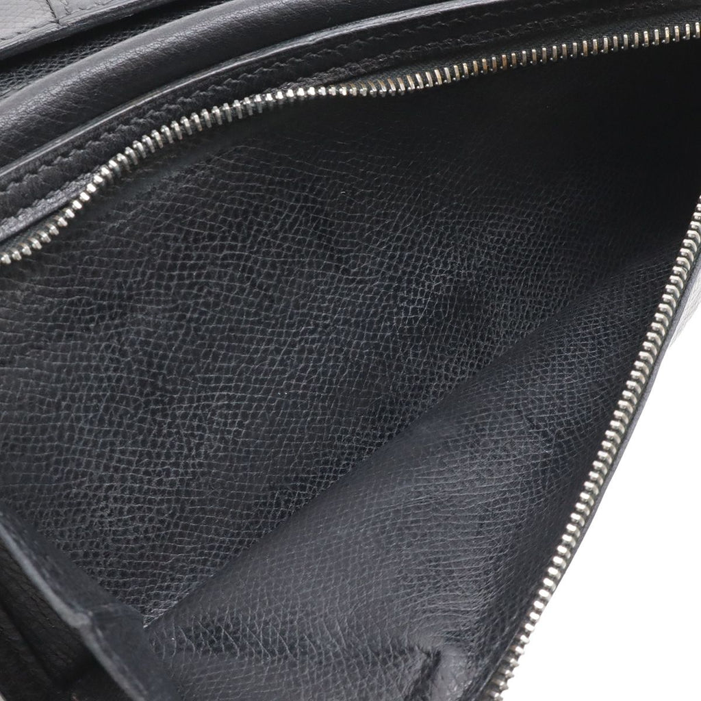 Hermes Bearn Classic Bifold Wallet Veau Epsom Black Silver — view 9