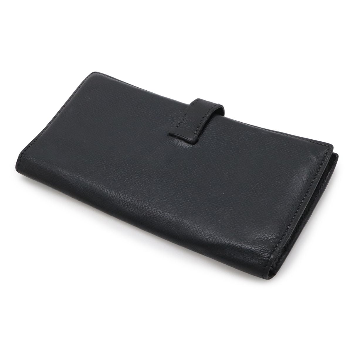 Hermes Bearn Classic Bifold Wallet Veau Epsom Black Silver — view 2