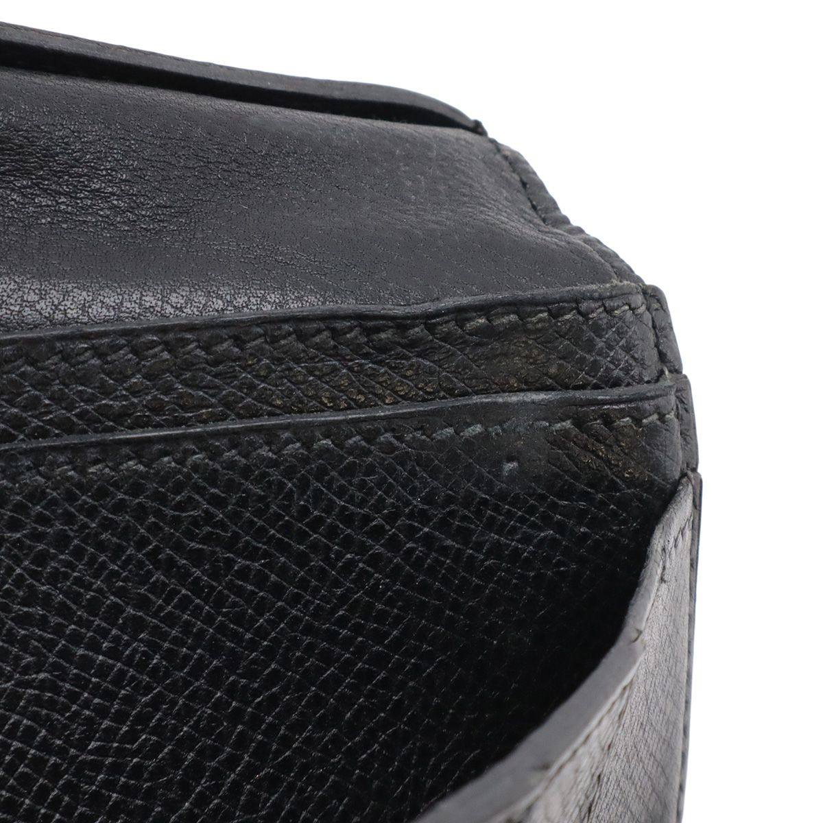 Hermes Bearn Classic Bifold Wallet Veau Epsom Black Silver — view 7