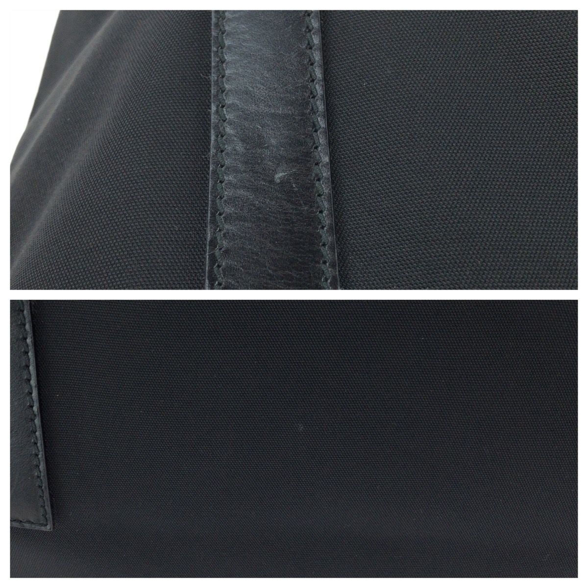 Gucci Black Silver Nylon Leather 019 Tote Shoulder Bag — view 5