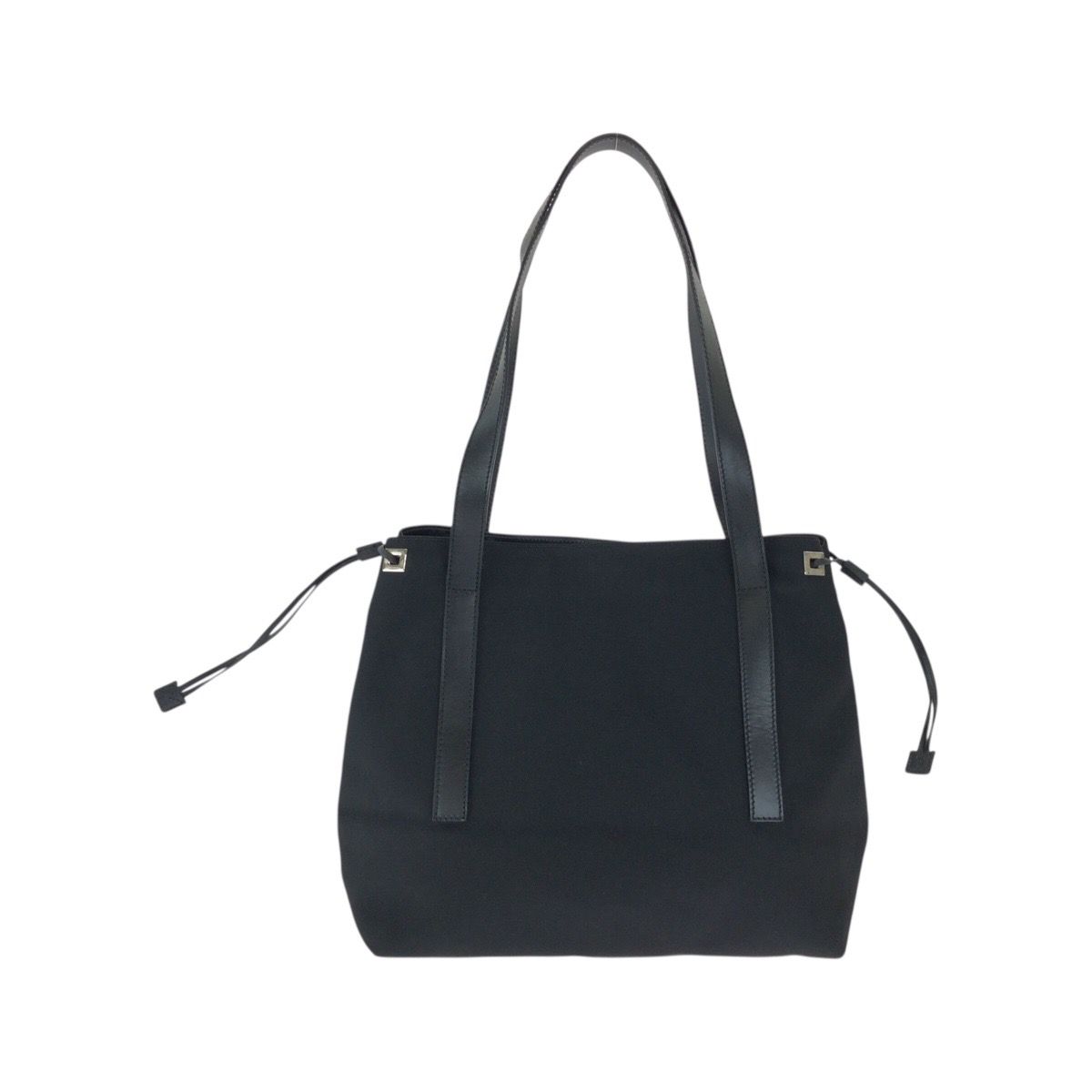 Gucci Black Silver Nylon Leather 019 Tote Shoulder Bag — view 2