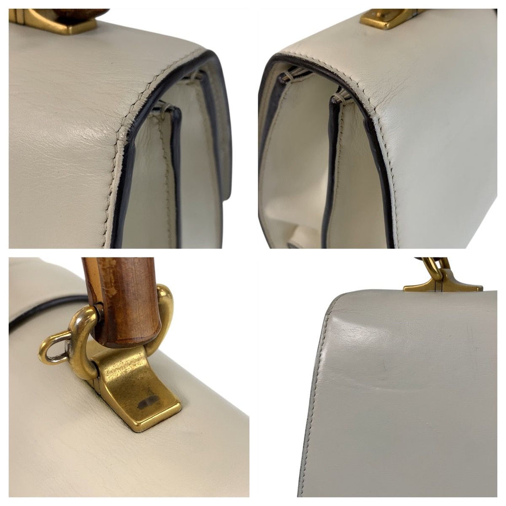 Gucci Dionysus Bamboo White Navy Red Leather 2-Way Shoulder Bag — view 5