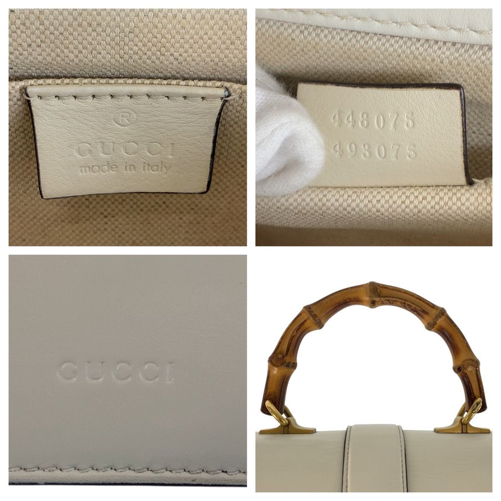 Gucci Dionysus Bamboo White Navy Red Leather 2-Way Shoulder Bag — view 4