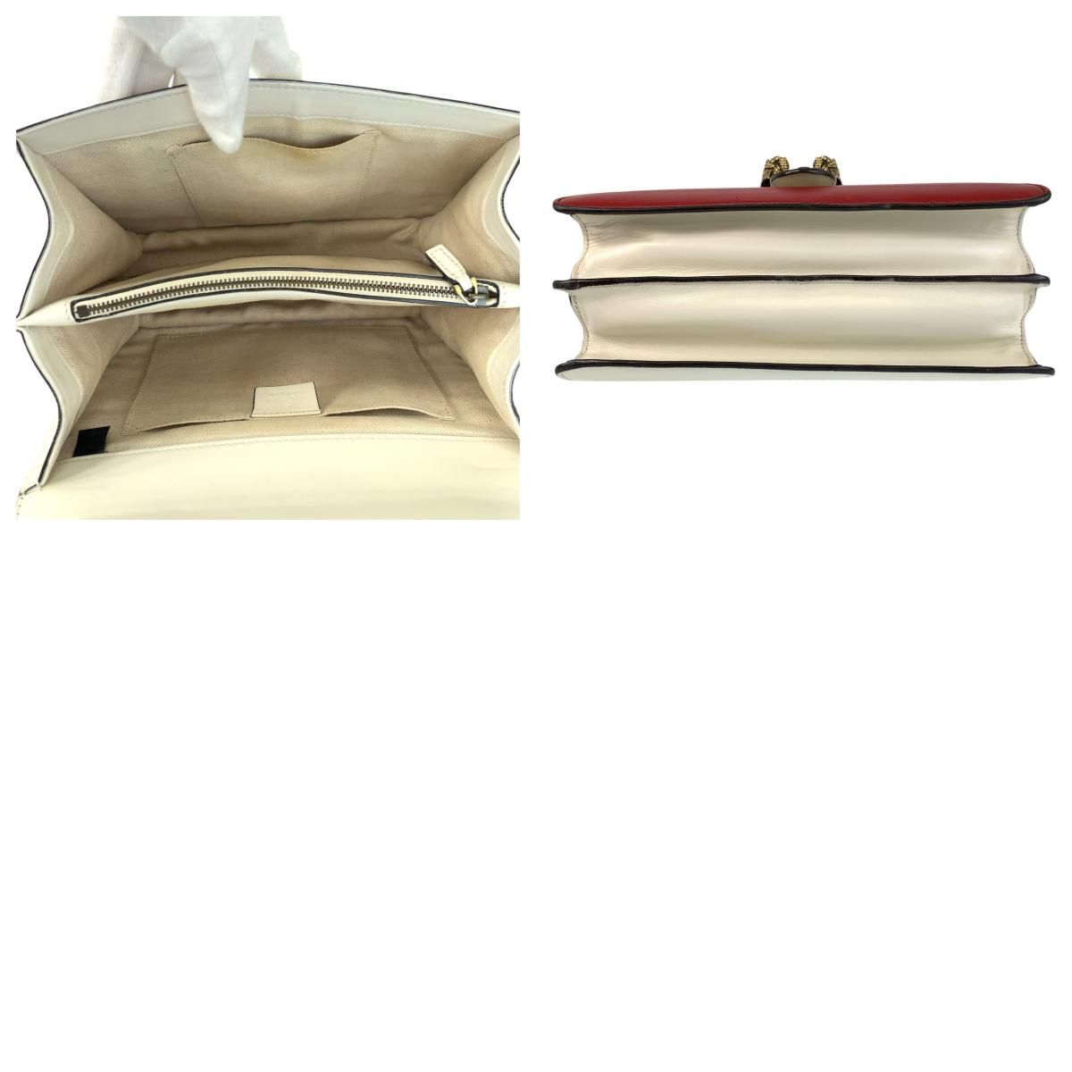 Gucci Dionysus Bamboo White Navy Red Leather 2-Way Shoulder Bag — view 9
