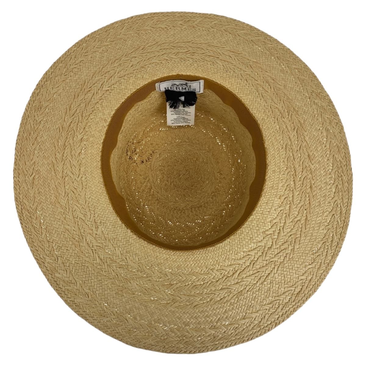 Hermes Andalusia 57 Natural Light Brown Straw Hat — view 5