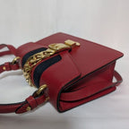 Gucci Sylvie Sherry Line Red Leather 2-Way Shoulder Bag — view 3