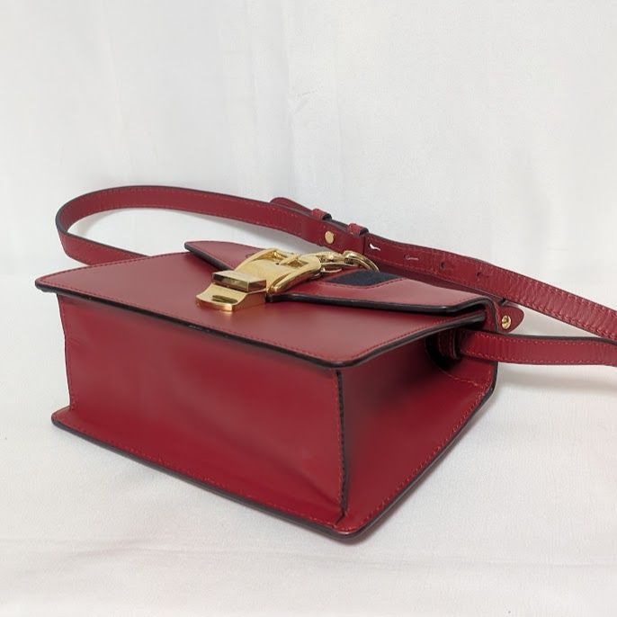 Gucci Sylvie Sherry Line Red Leather 2-Way Shoulder Bag — view 4