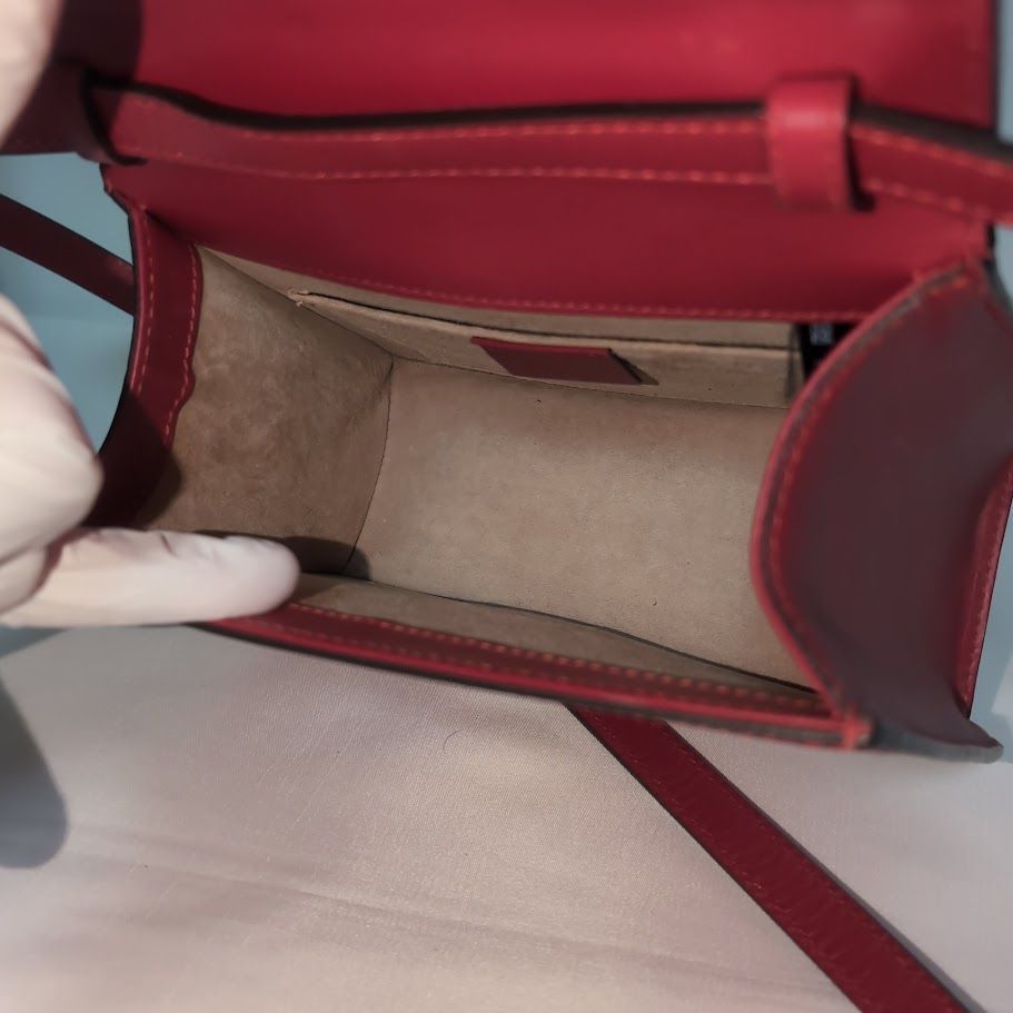 Gucci Sylvie Sherry Line Red Leather 2-Way Shoulder Bag — view 9