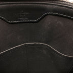 Louis Vuitton Monogram Sac Plat Cloth Handbag Taurillon Leather Black — view 9