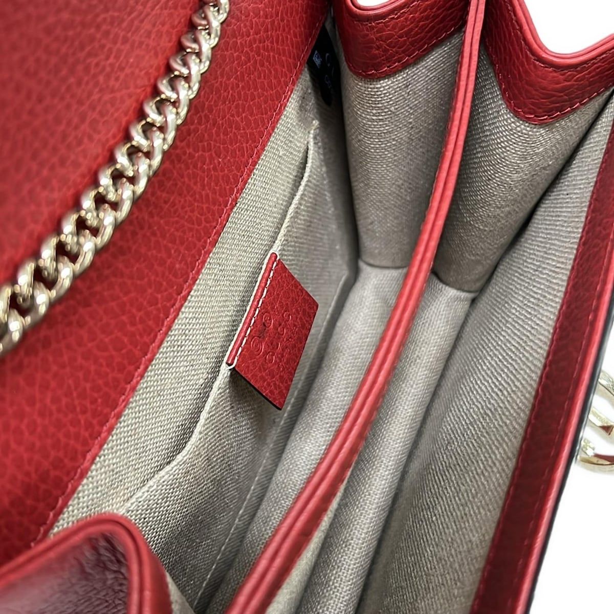 Gucci Shoulder Bag Interlocking Red Leather — view 7