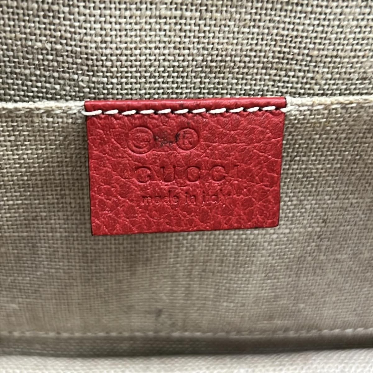 Gucci Shoulder Bag Interlocking Red Leather — view 8