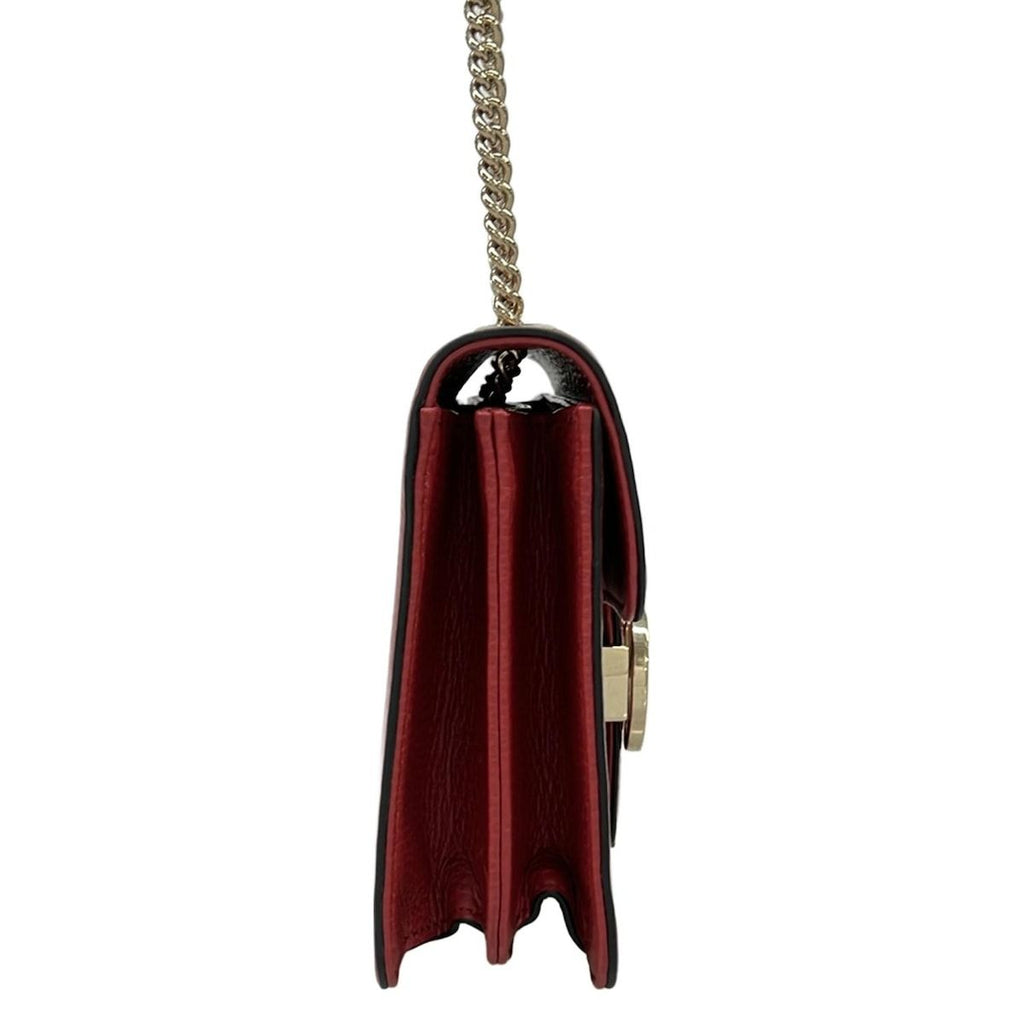 Gucci Shoulder Bag Interlocking Red Leather — view 2