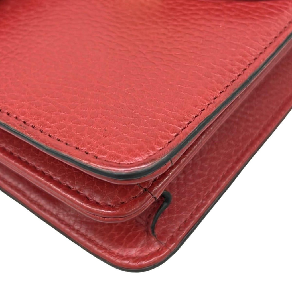 Gucci Shoulder Bag Interlocking Red Leather — view 6