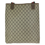 Gucci Vintage Sherry Line Beige Brown GG Supreme Canvas Leather Tote — view 2