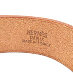 Hermes Bangle Poultur Leather Light Brown Bracelet — view 4