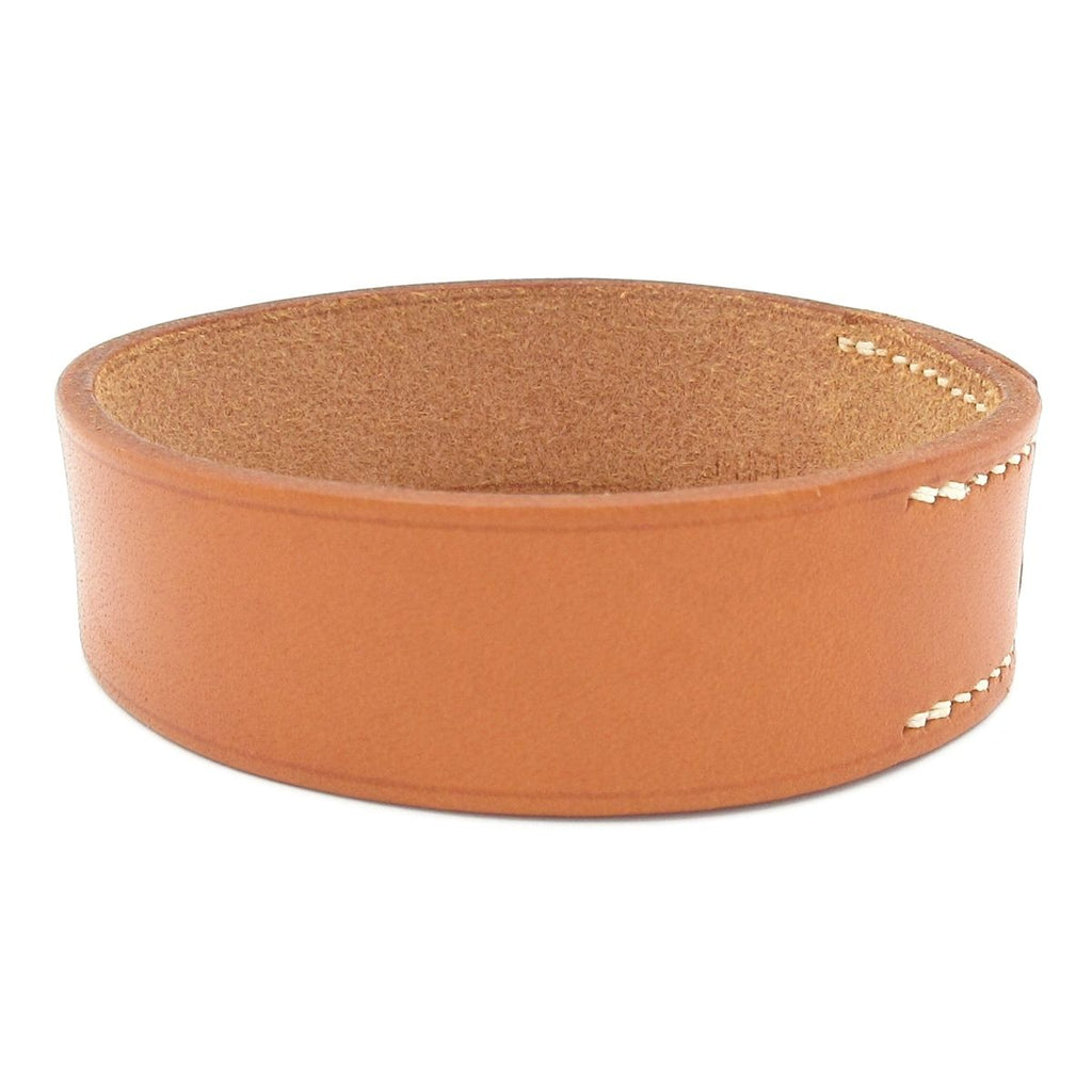 Hermes Bangle Poultur Leather Light Brown Bracelet — view 2