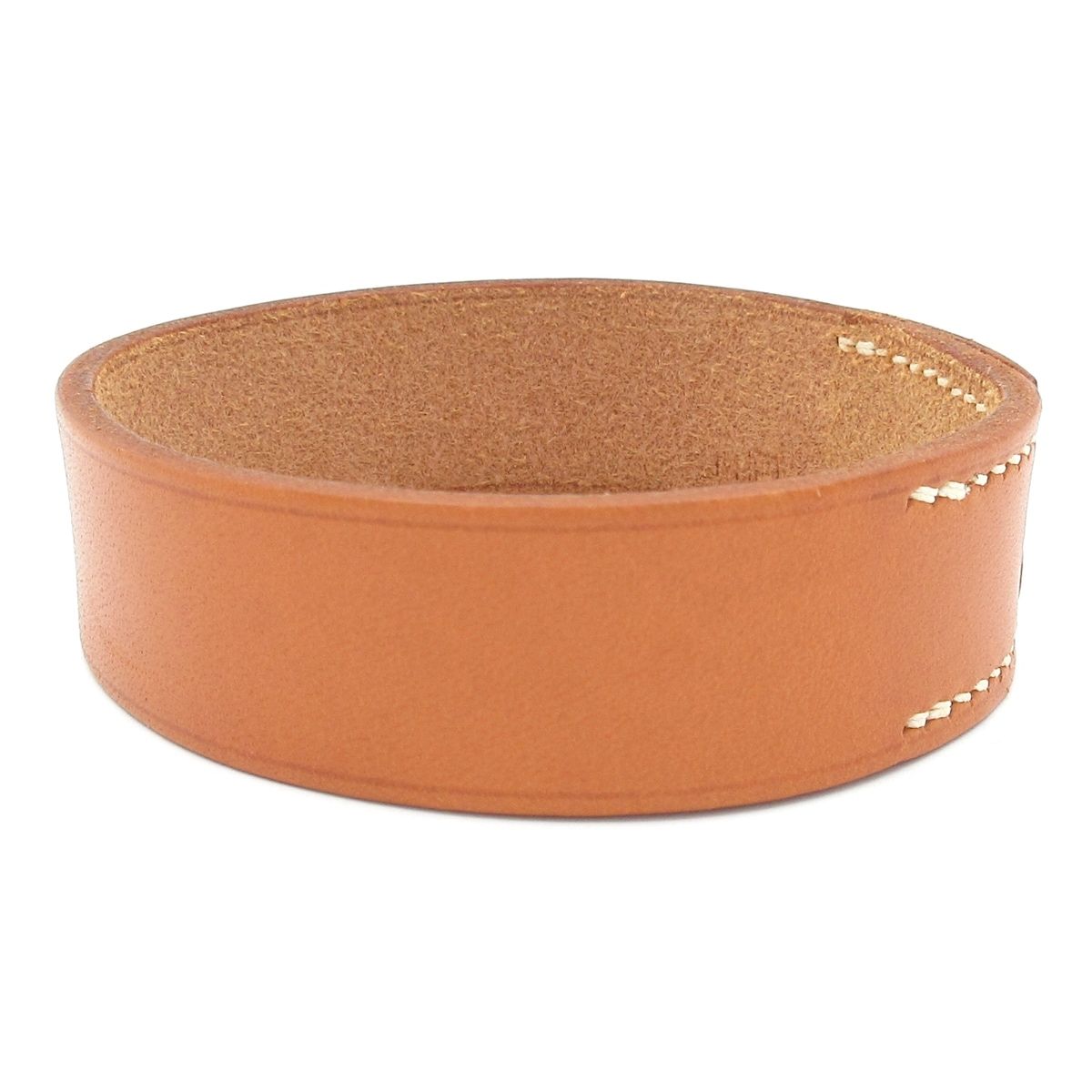 Hermes Bangle Poultur Leather Light Brown Bracelet — view 2