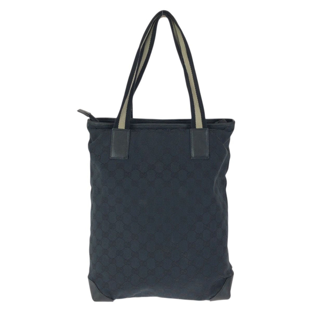 Gucci Black Silver GG Canvas Leather 019 Tote Shoulder Bag — view 2