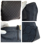 Gucci Black Silver GG Canvas Leather 019 Tote Shoulder Bag — view 6
