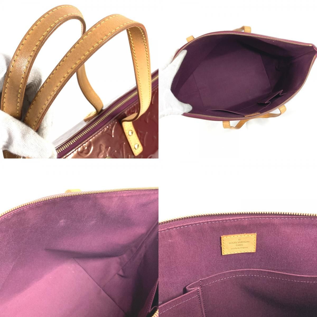Louis Vuitton Shoulder Bag Bellevue GM Monogram Vernis Canvas Amarante Purple — view 8