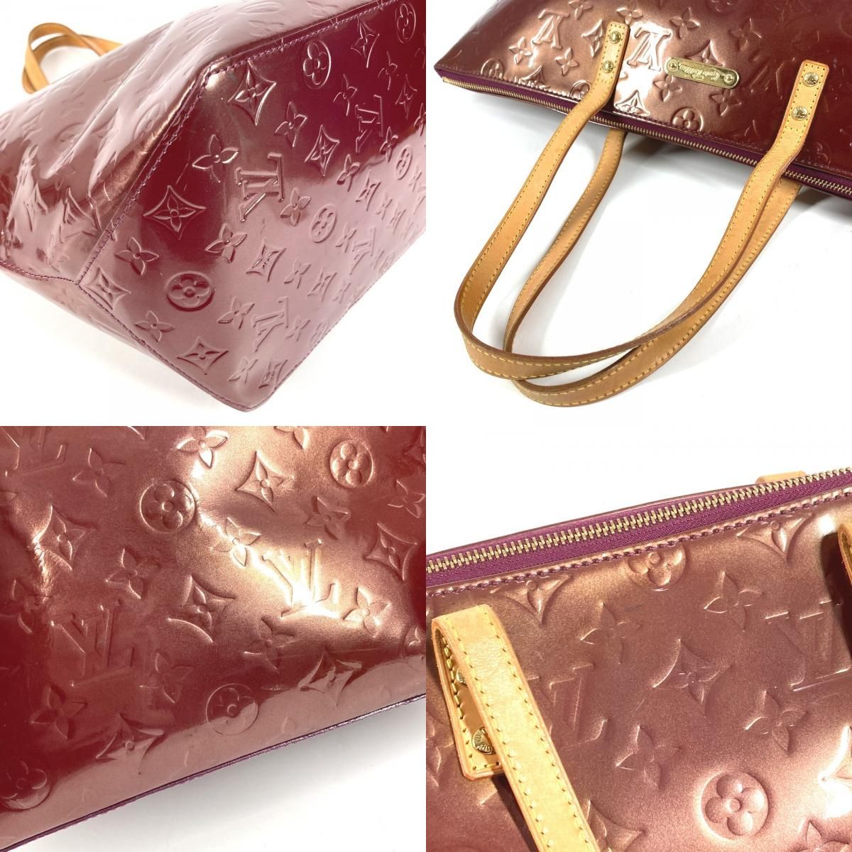 Louis Vuitton Shoulder Bag Bellevue GM Monogram Vernis Canvas Amarante Purple — view 7