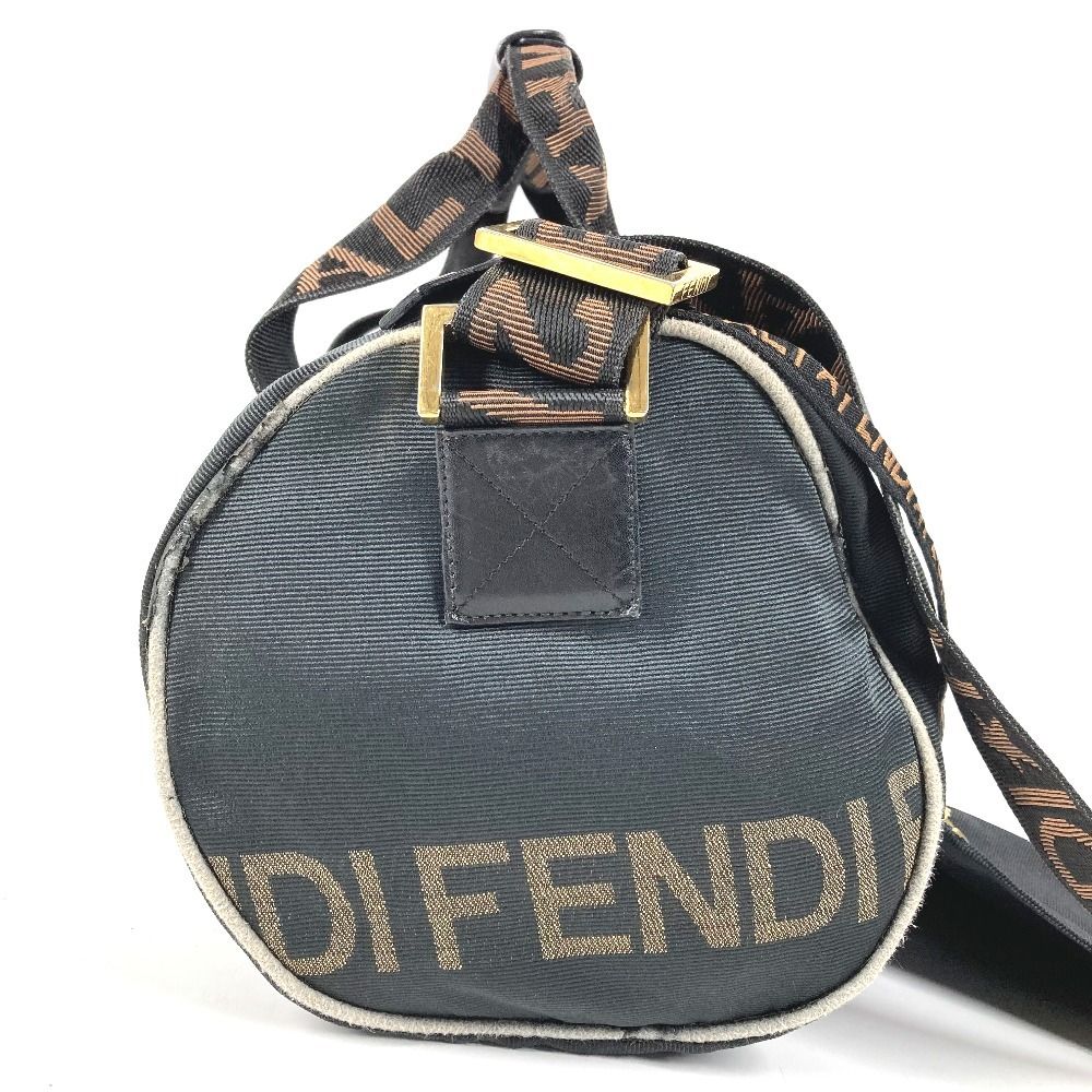 Fendi Shoulder Bag Logo Mini Nylon Black — view 5