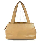Chanel Shoulder Bag CC Logo Caviar Leather Beige — view 2