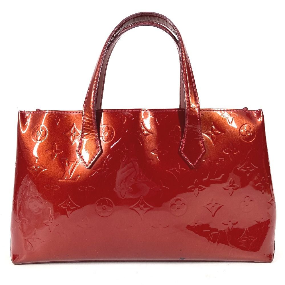 Louis Vuitton Tote Wilshire PM Monogram Vernis Canvas Pomme D'amour Red — view 2
