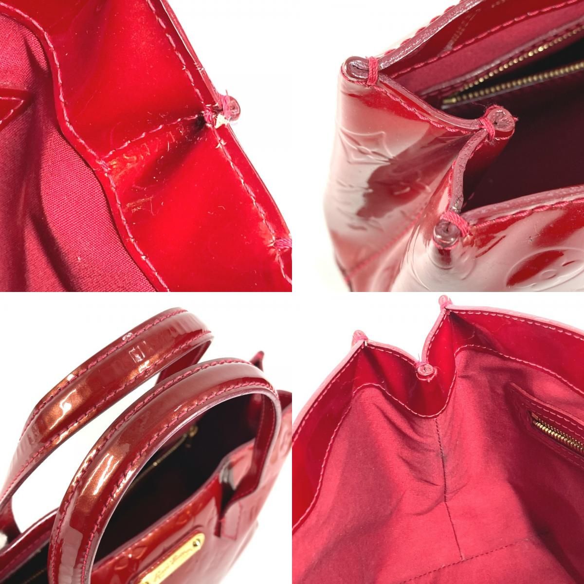Louis Vuitton Tote Wilshire PM Monogram Vernis Canvas Pomme D'amour Red — view 9