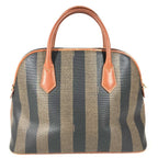 Fendi Tote Pecan Logo Leather Khaki — view 2