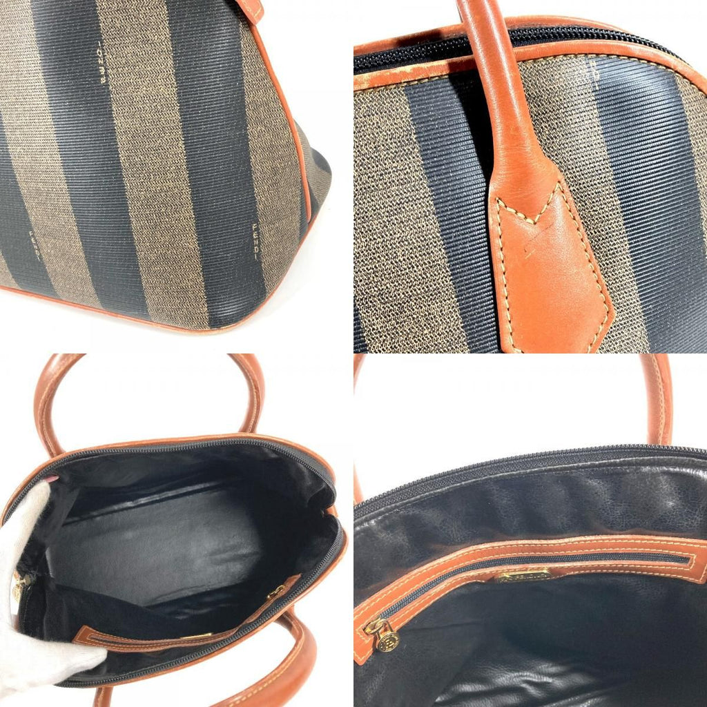 Fendi Tote Pecan Logo Leather Khaki — view 8