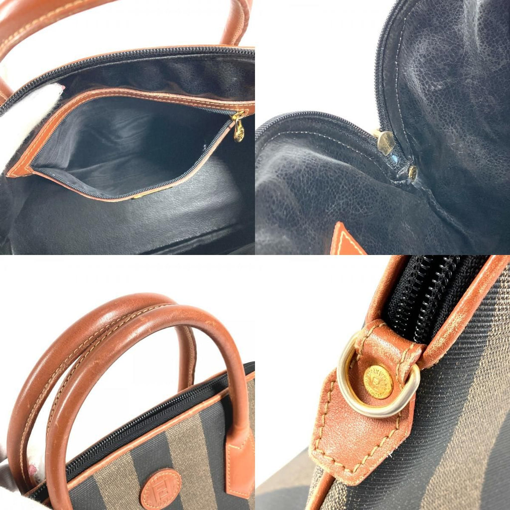 Fendi Tote Pecan Logo Leather Khaki — view 9