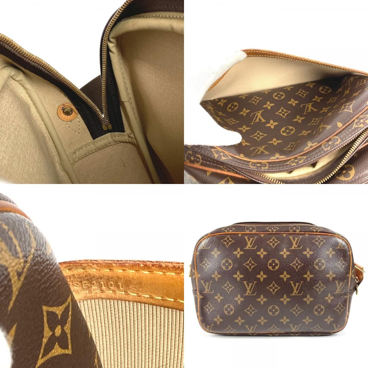 Louis Vuitton Shoulder Bag Reporter PM Monogram Canvas Brown — view 7