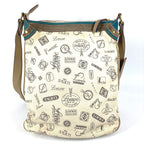 Loewe Shoulder Bag Anniversary Logo Leather Canvas Beige — view 2