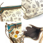 Loewe Shoulder Bag Anniversary Logo Leather Canvas Beige — view 8