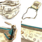 Loewe Shoulder Bag Anniversary Logo Leather Canvas Beige — view 7