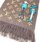 Louis Vuitton Scarf Echarpe LV Friends Wool Brown — view 3
