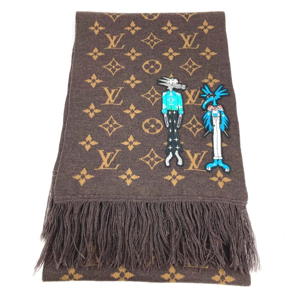 Louis Vuitton Scarf Echarpe LV Friends Wool Brown — view 7