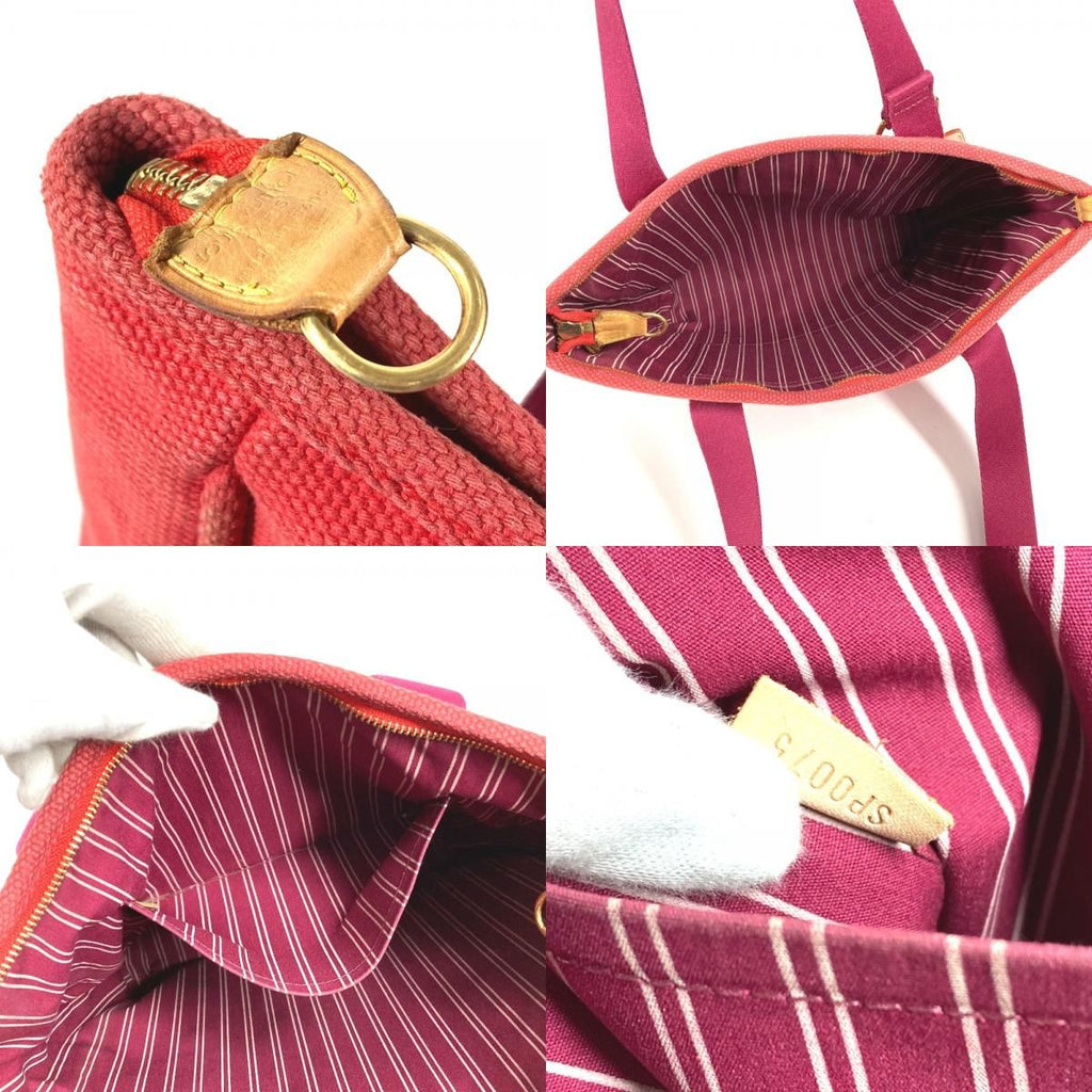 Louis Vuitton Tote Cabas MM Cotton Red — view 8