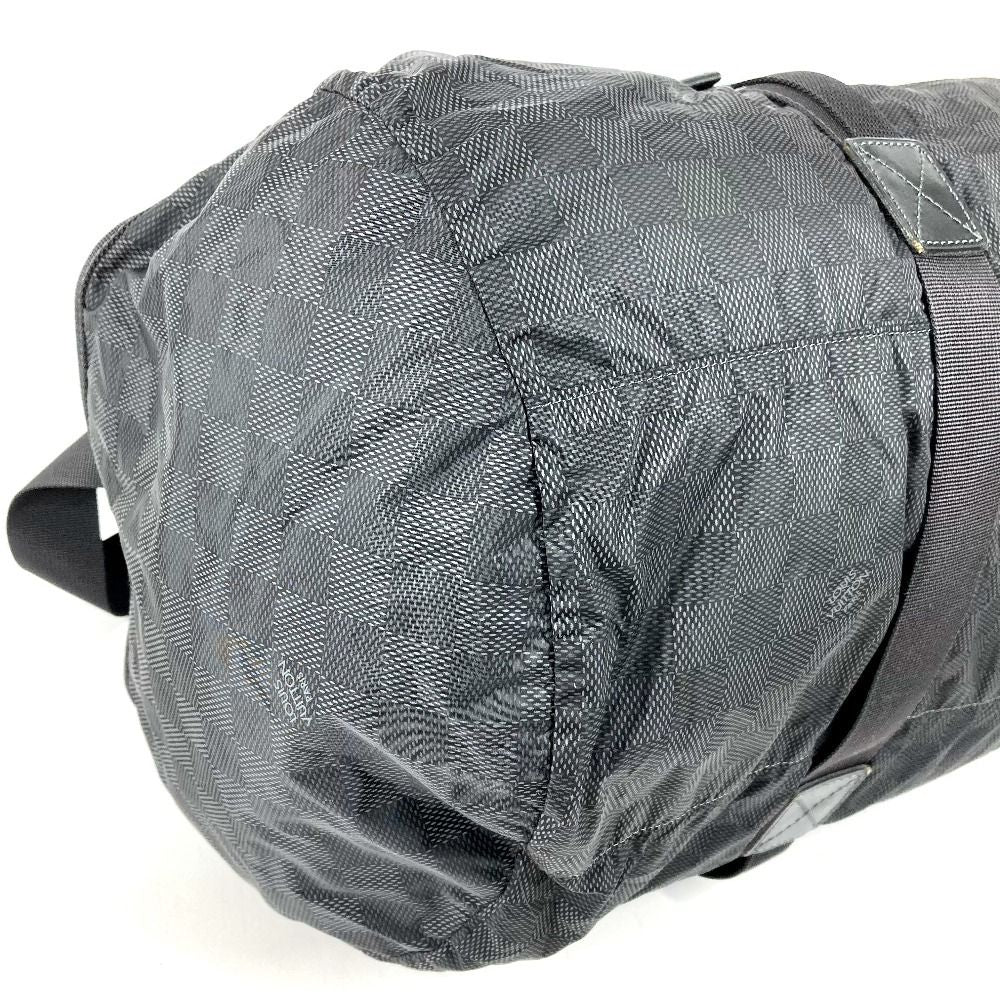 Louis Vuitton Boston Bag Practical Leather Nylon Black — view 7