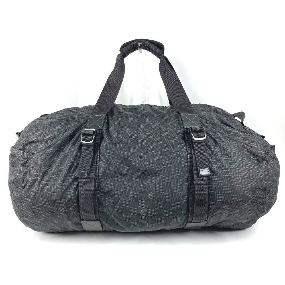 Louis Vuitton Boston Bag Practical Leather Nylon Black — view 2