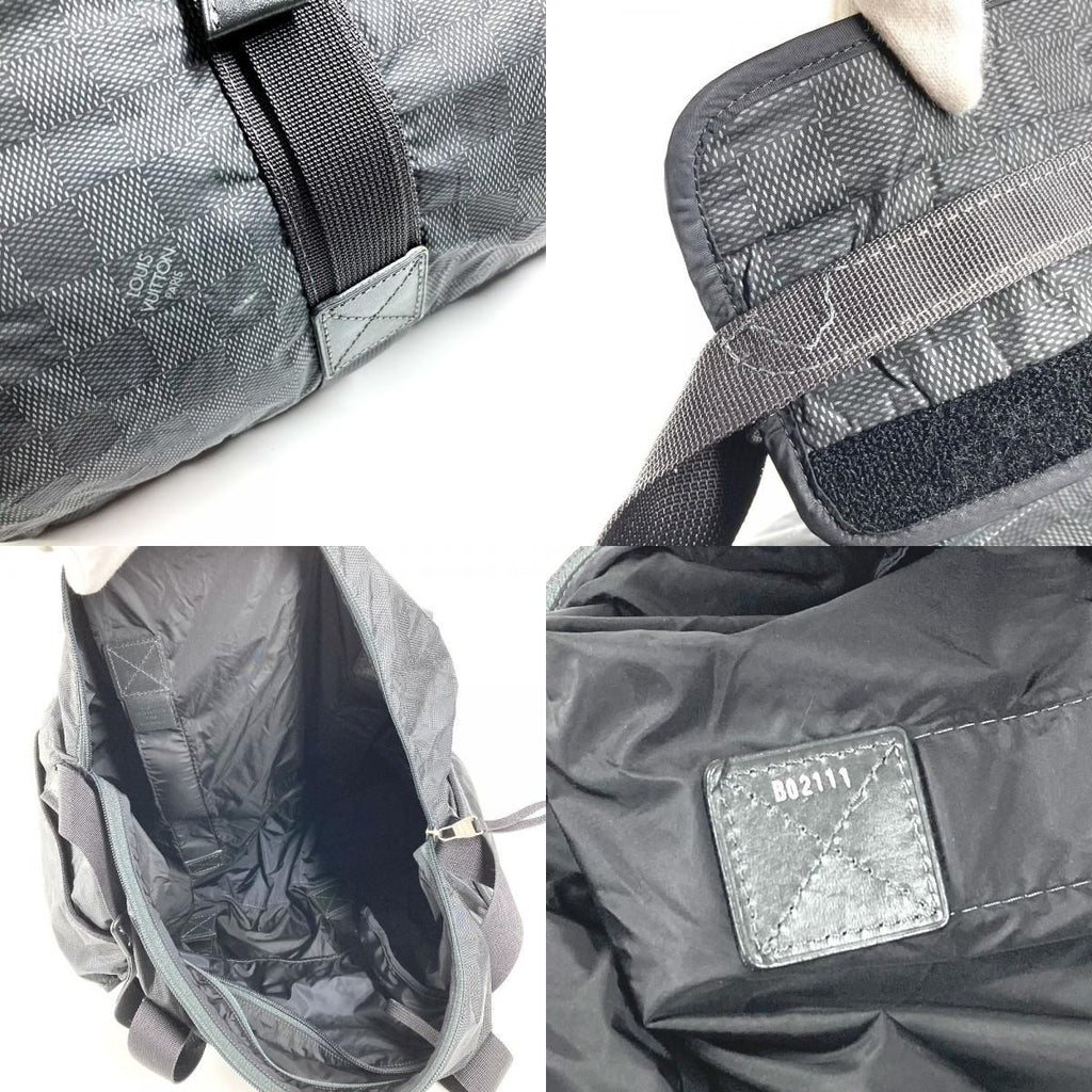 Louis Vuitton Boston Bag Practical Leather Nylon Black — view 8
