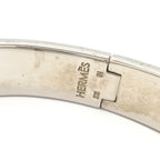 Hermes Bangle Click Silver White Bracelet — view 4