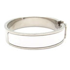 Hermes Bangle Click Silver White Bracelet — view 2