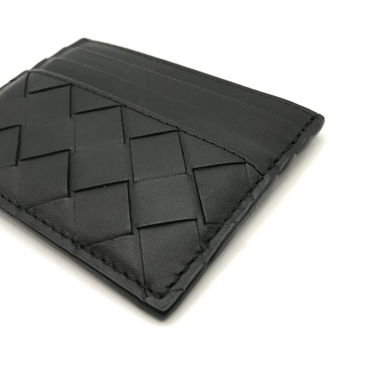 Bottega Veneta Leather Card Case Business Holder Regular Era Black — view 5