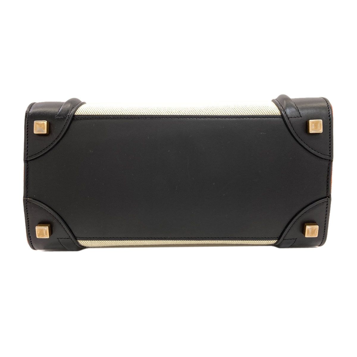 Celine Luggage Micro Handbag Canvas Leather — view 4