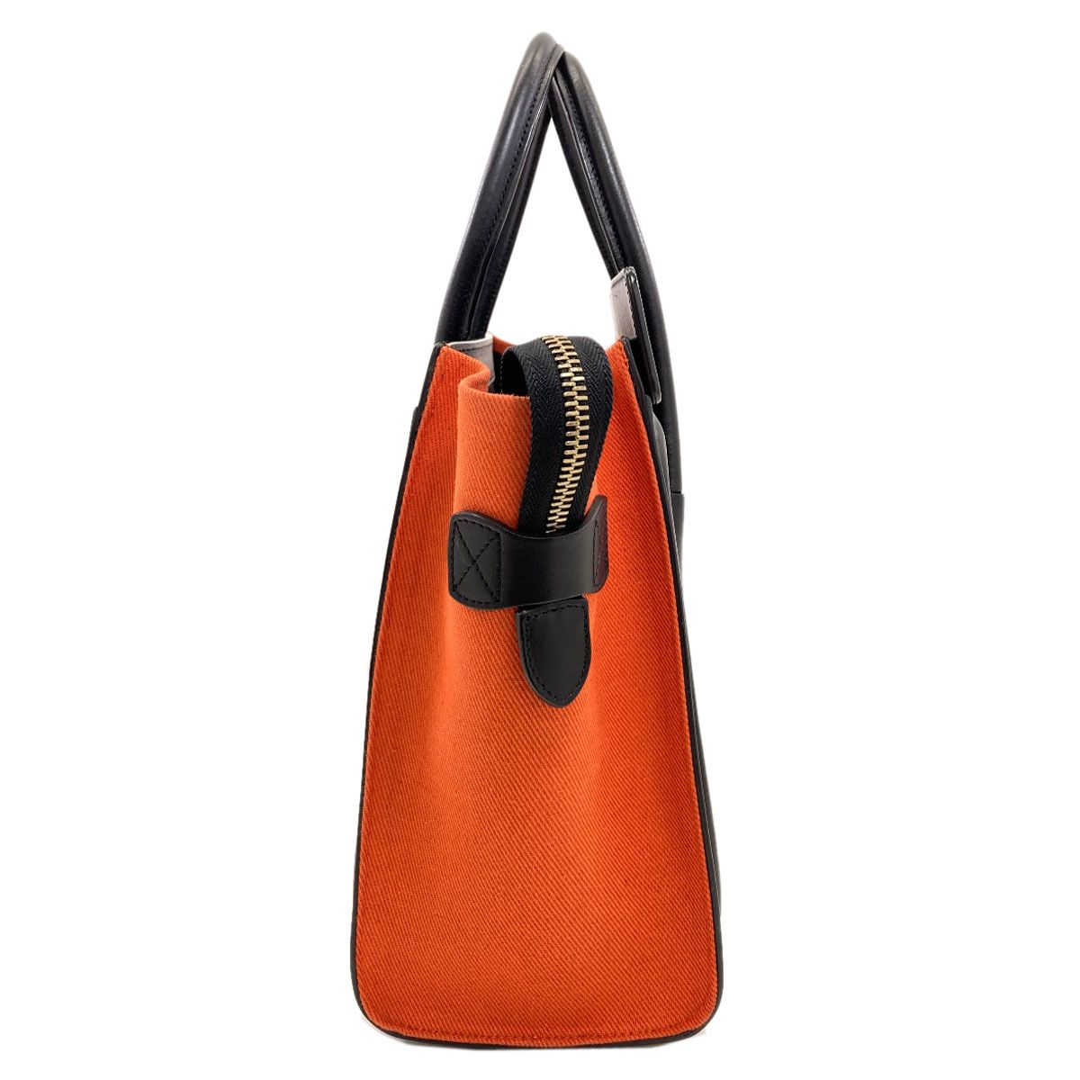 Celine Luggage Micro Handbag Canvas Leather — view 3