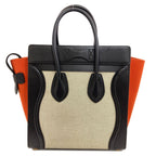 Celine Luggage Micro Handbag Canvas Leather — view 2