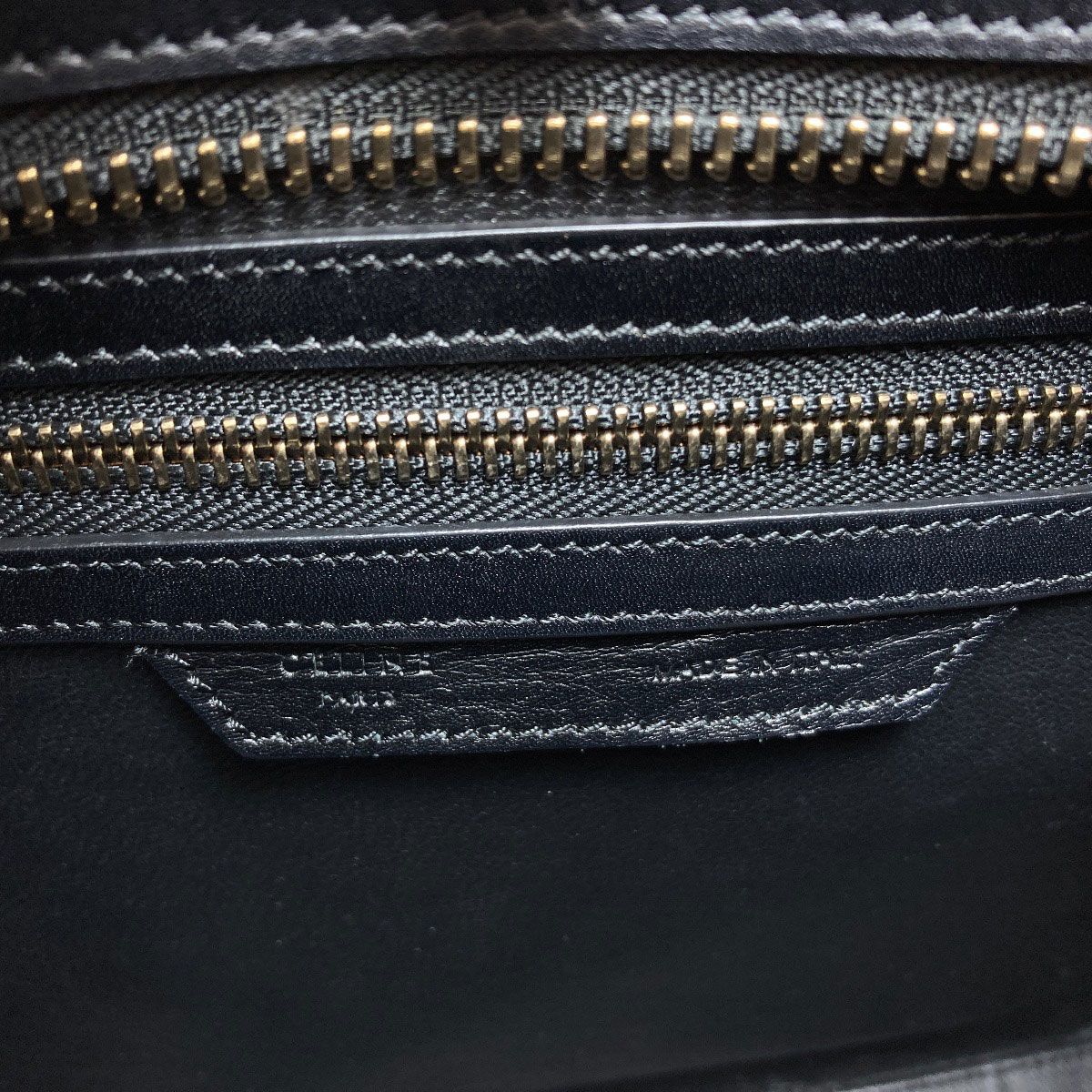 Celine Luggage Micro Handbag Canvas Leather — view 6