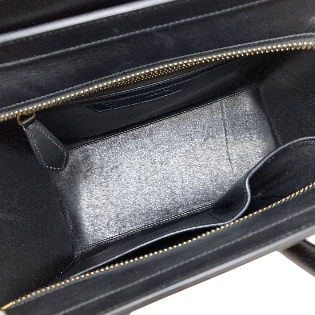 Celine Luggage Micro Handbag Canvas Leather — view 5